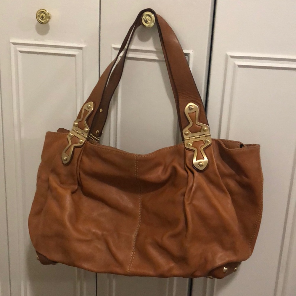 Large Michael Kors Leather Brown Bag with duster